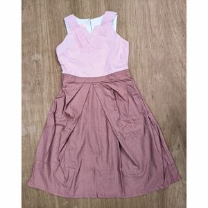 Lemon Kiss girls sleeveless fit and flare pink midi dress 16